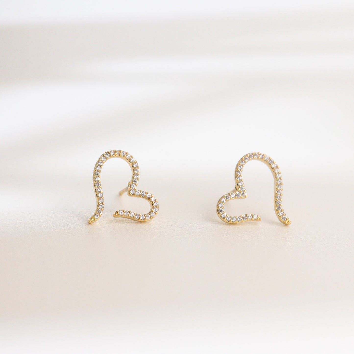 Big Heart Cubic Earrings