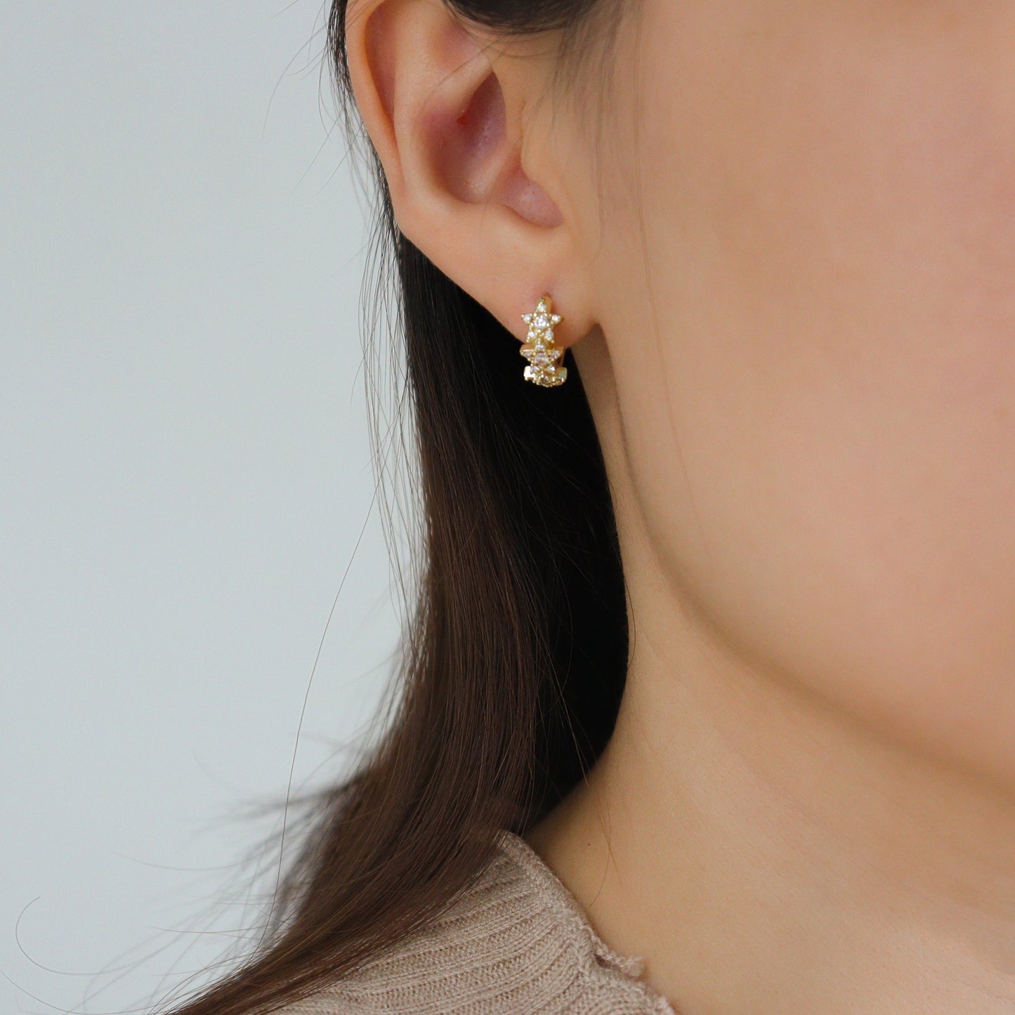 Cosmo Cubic Huggies Earrings