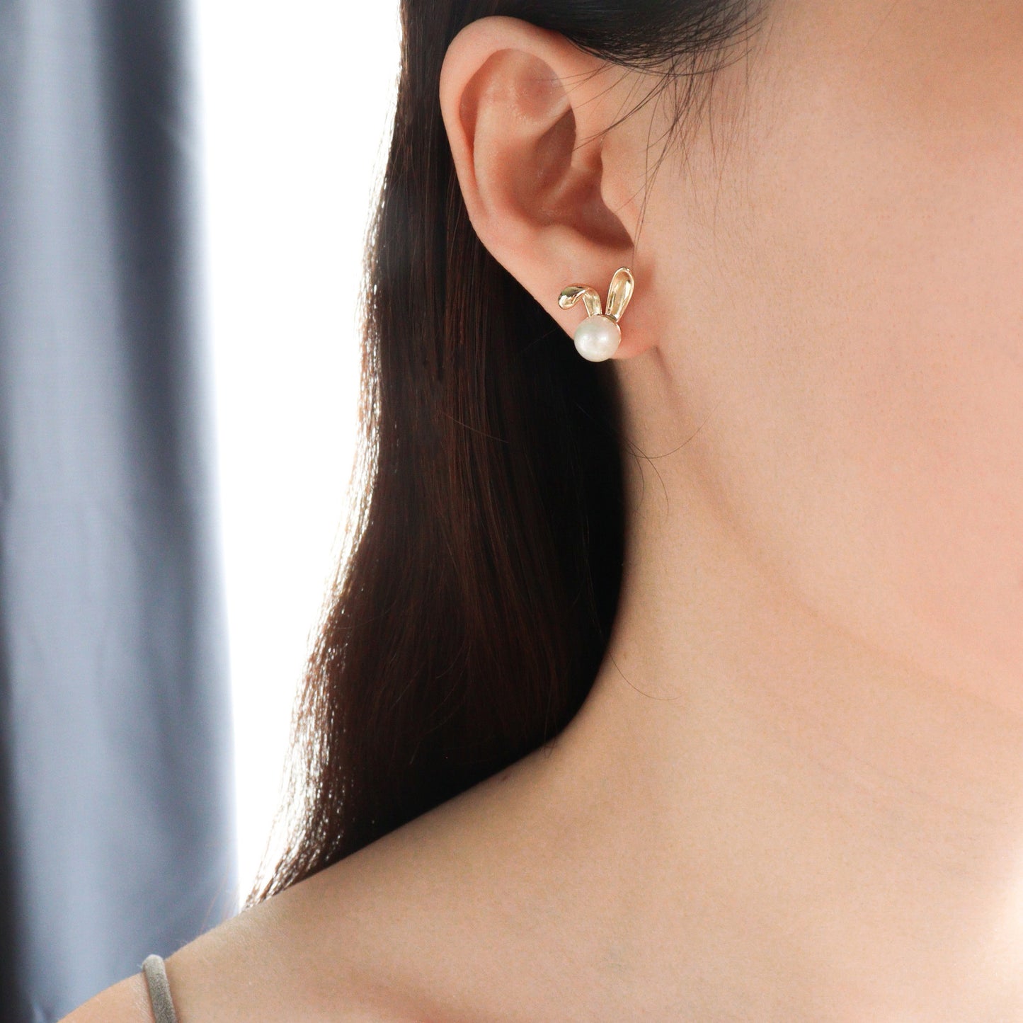 Bunny Pearl Stud Earrings