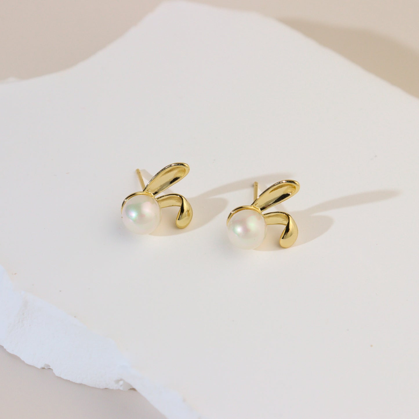 Bunny Pearl Stud Earrings