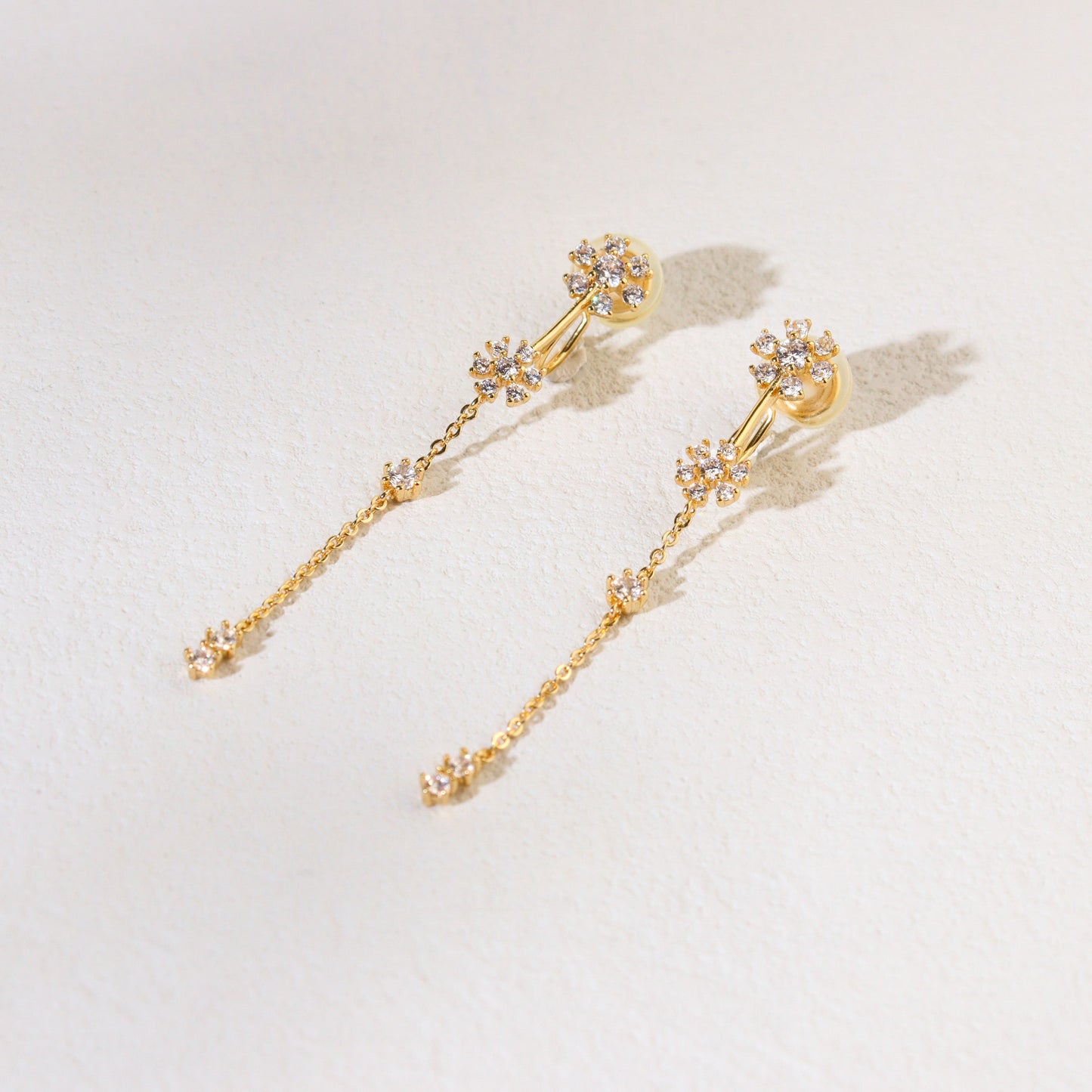 Amarylli Cubic Drop Clip On Earrings