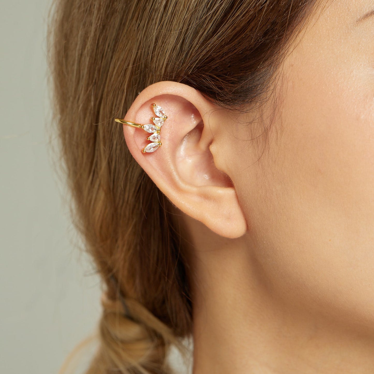 Crystal Crown Ear Cuff