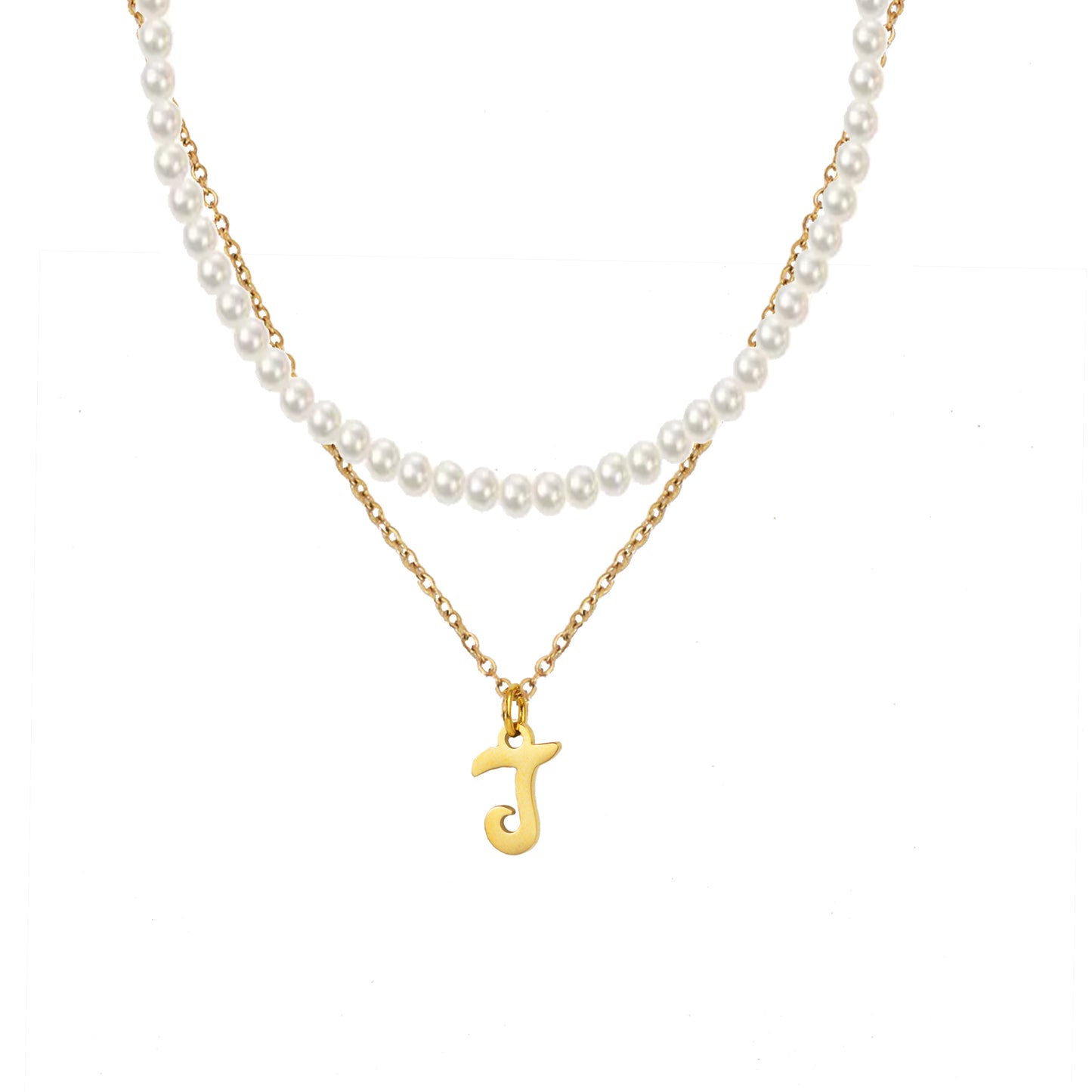 Just for You Initial Pear Layered Necklace