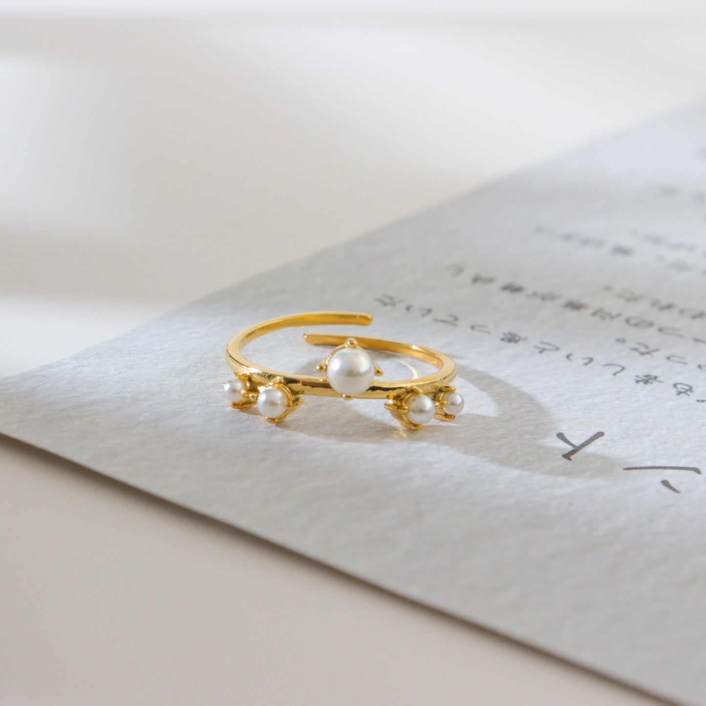 Pearl Fortress Gold Ring