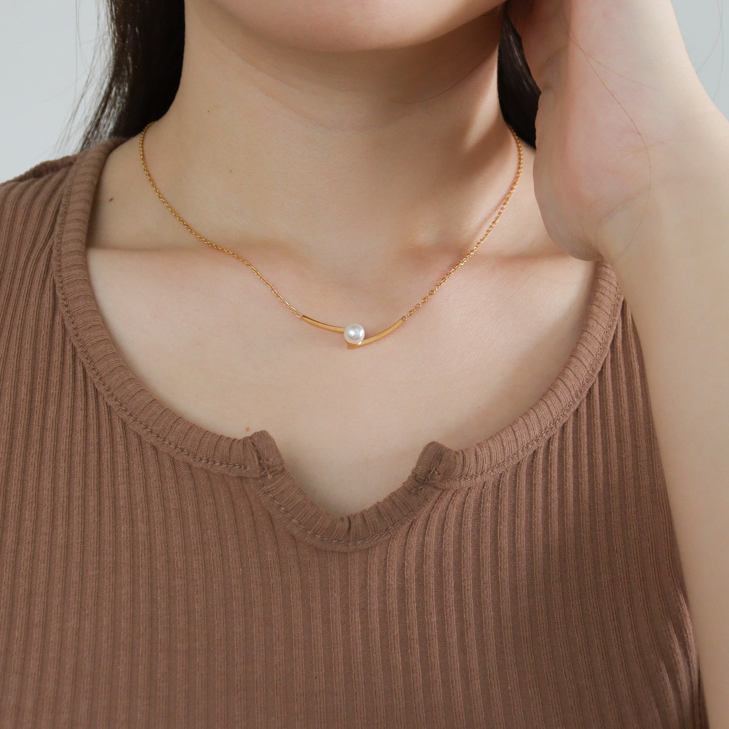 Gulf of Pearl Gold Necklace