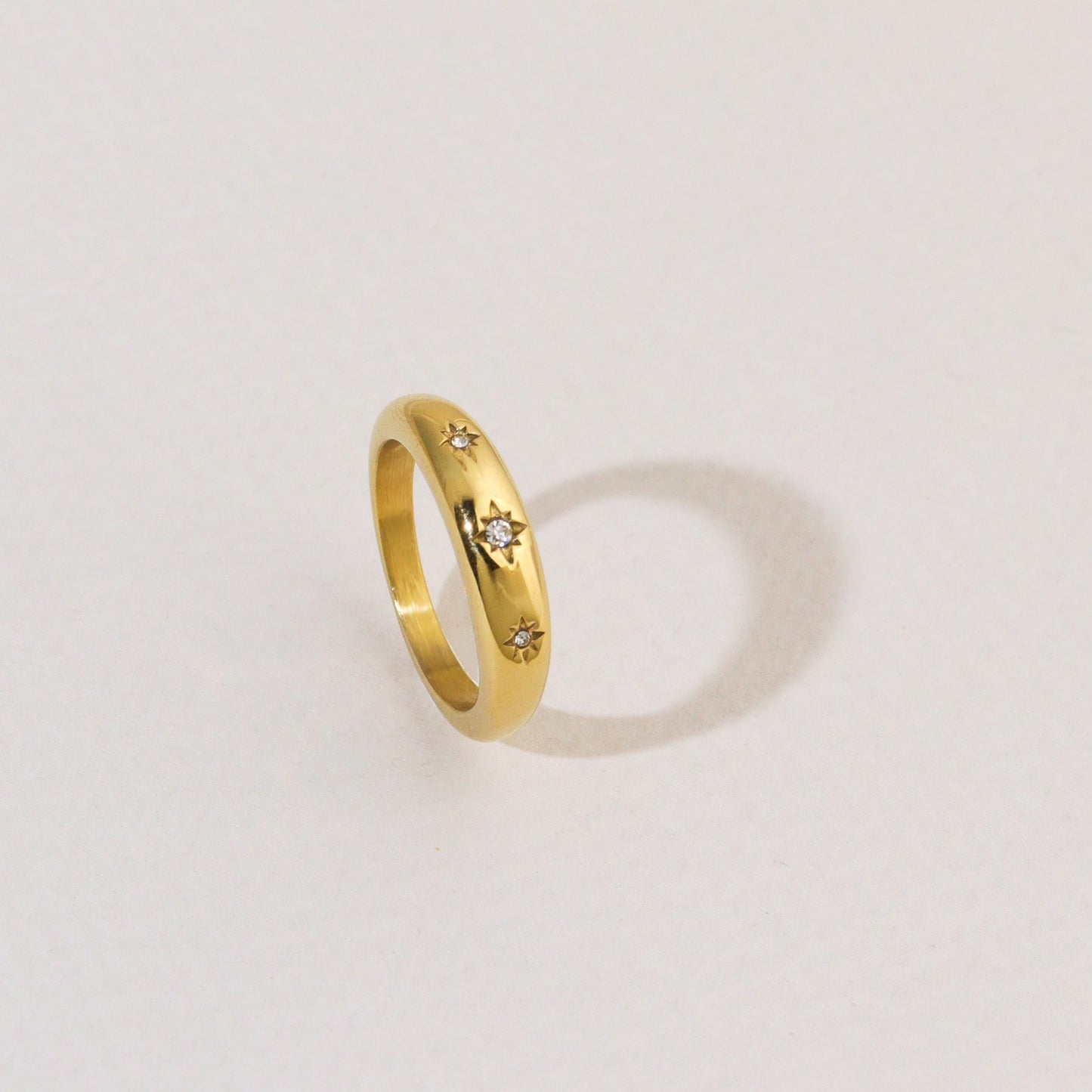 Stellar Starburst Gold Ring