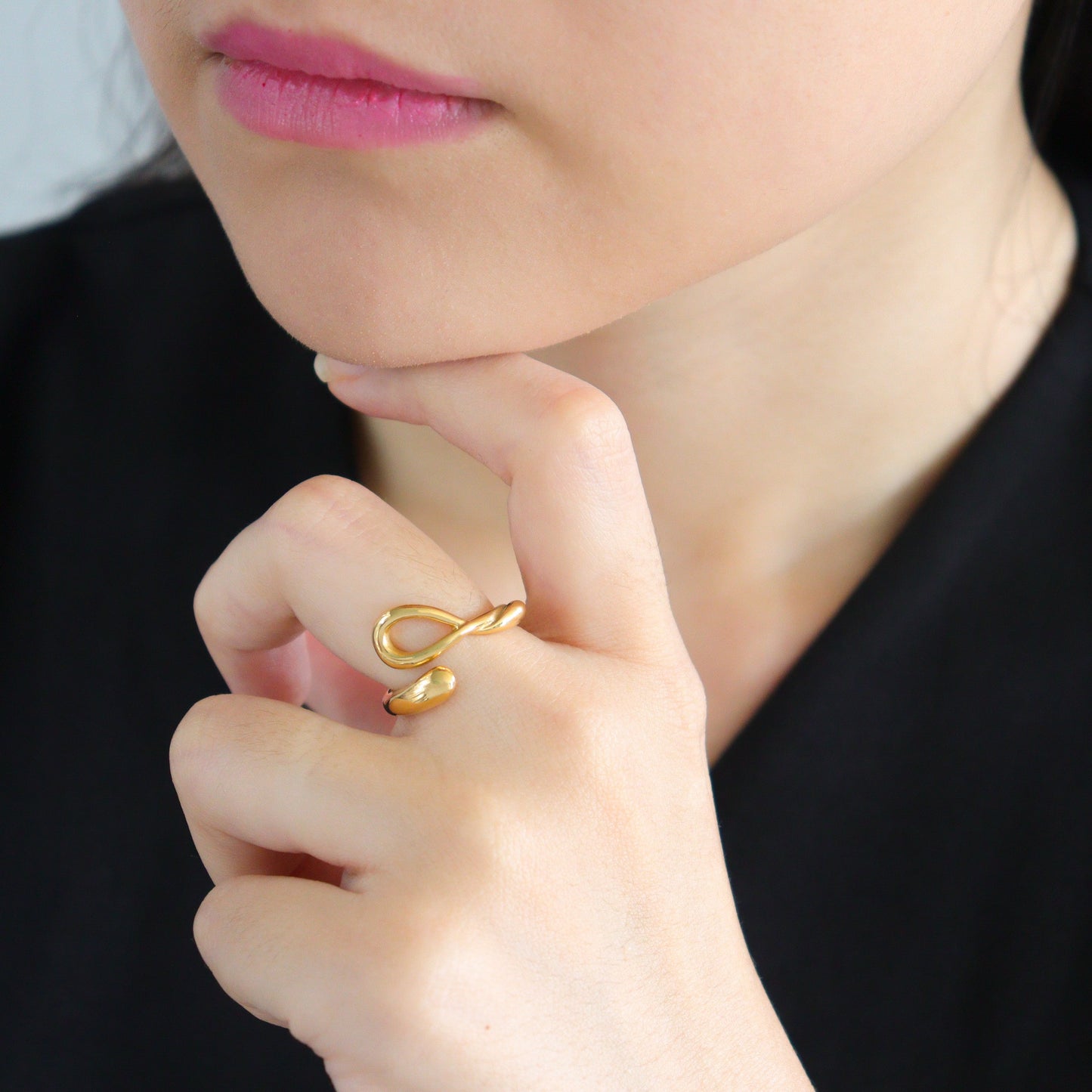 French Curve Gold Ring