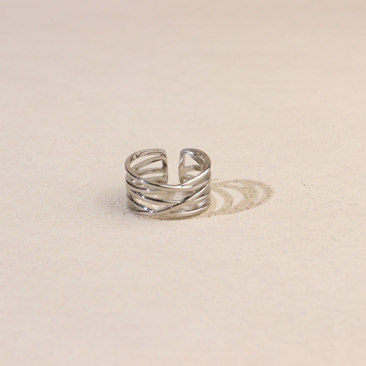 Abby Band Silver Ring