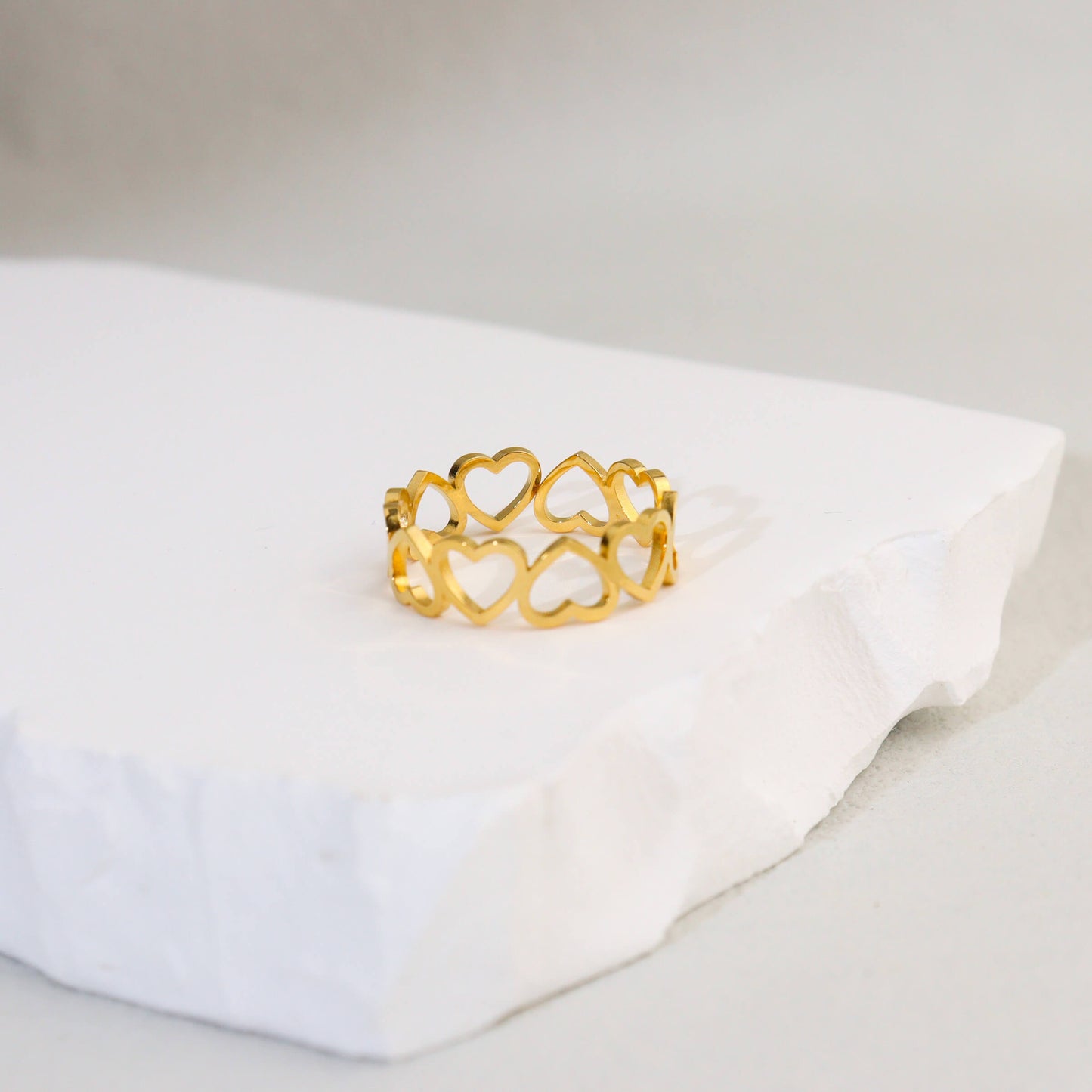 Love Chain Gold Open Ring