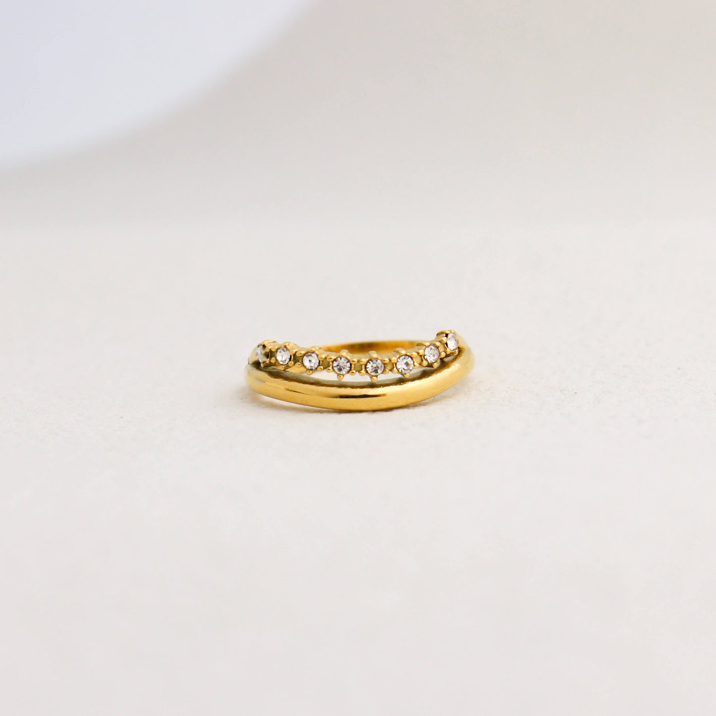 Natalie Cubic Gold Ring