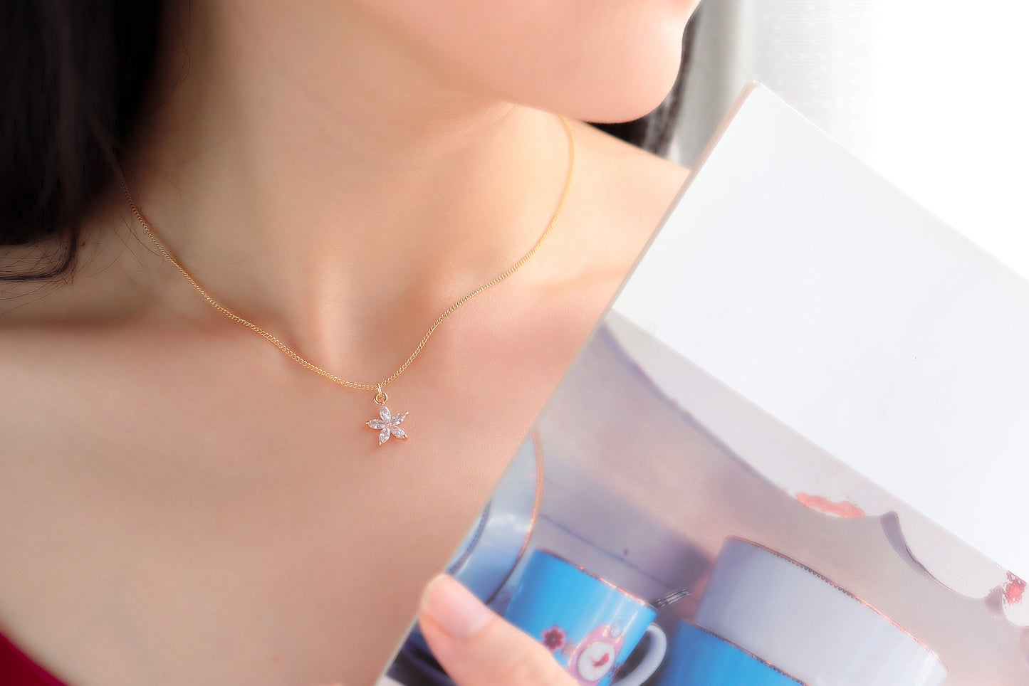 Plumeria Gold Necklace
