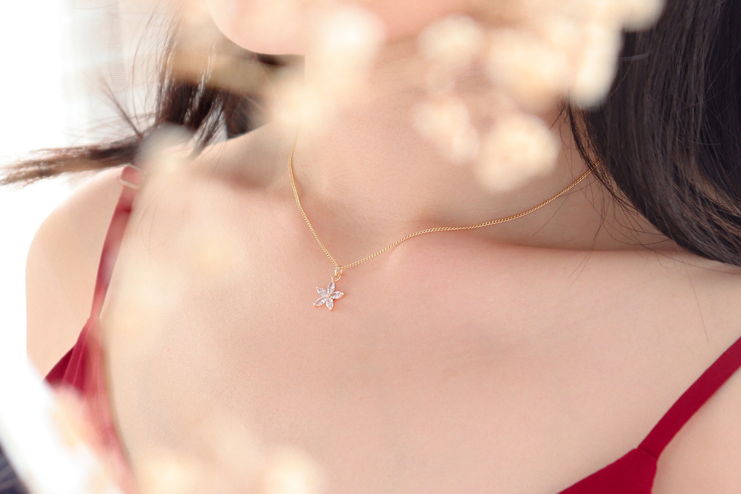 Plumeria Gold Necklace