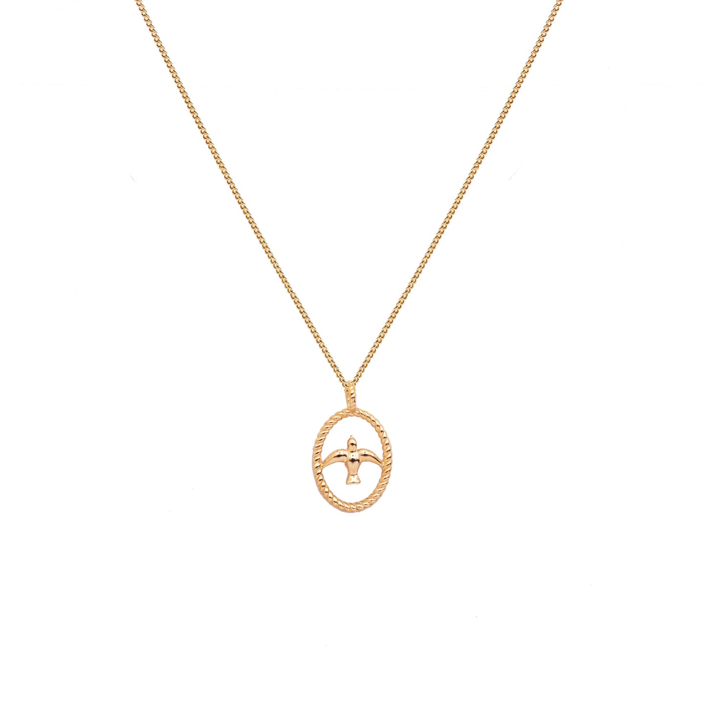 Flying Without Wings Gold Necklace