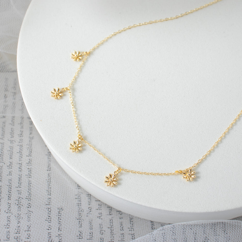Infinite Sunflower Gold Choker Necklace
