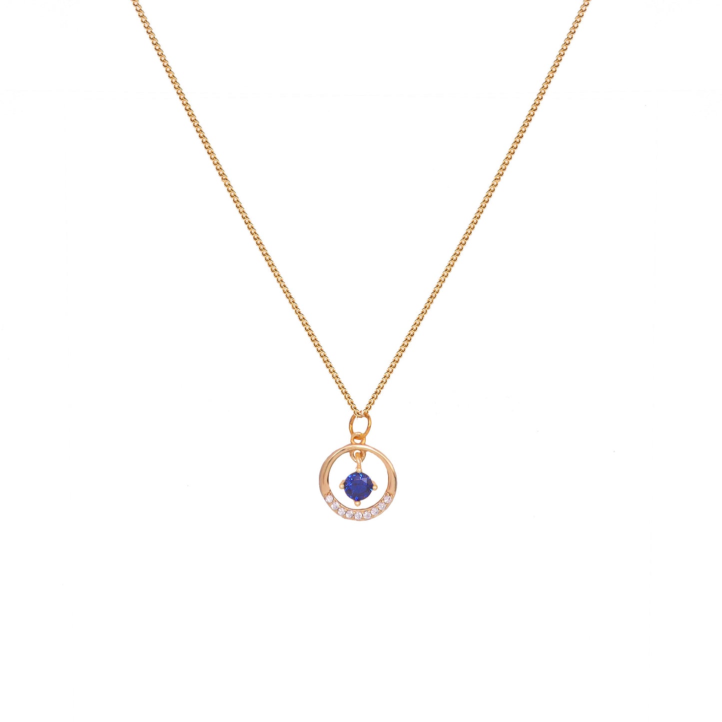 Petite Blue Gold Necklace