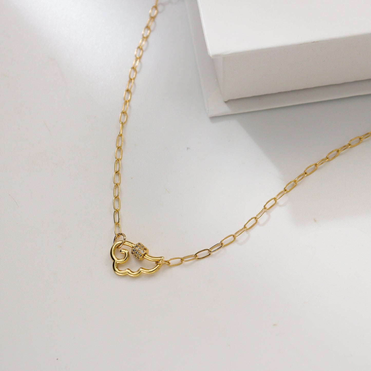 Cloud Spiral Lock Necklace