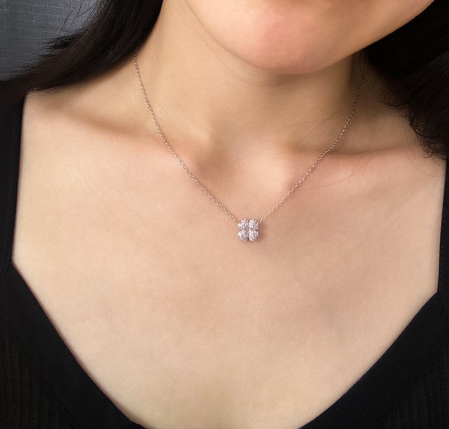 Four Leaf Clover Silver 925 Necklace