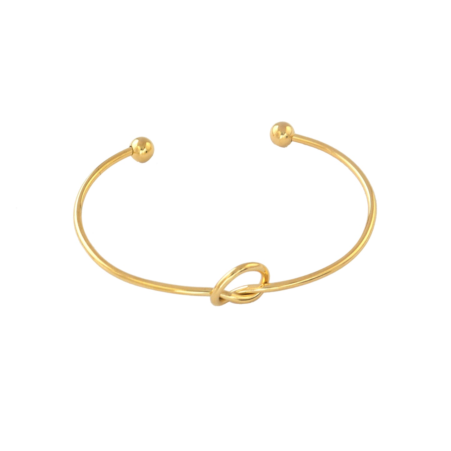 Simple Knot Gold Bangle