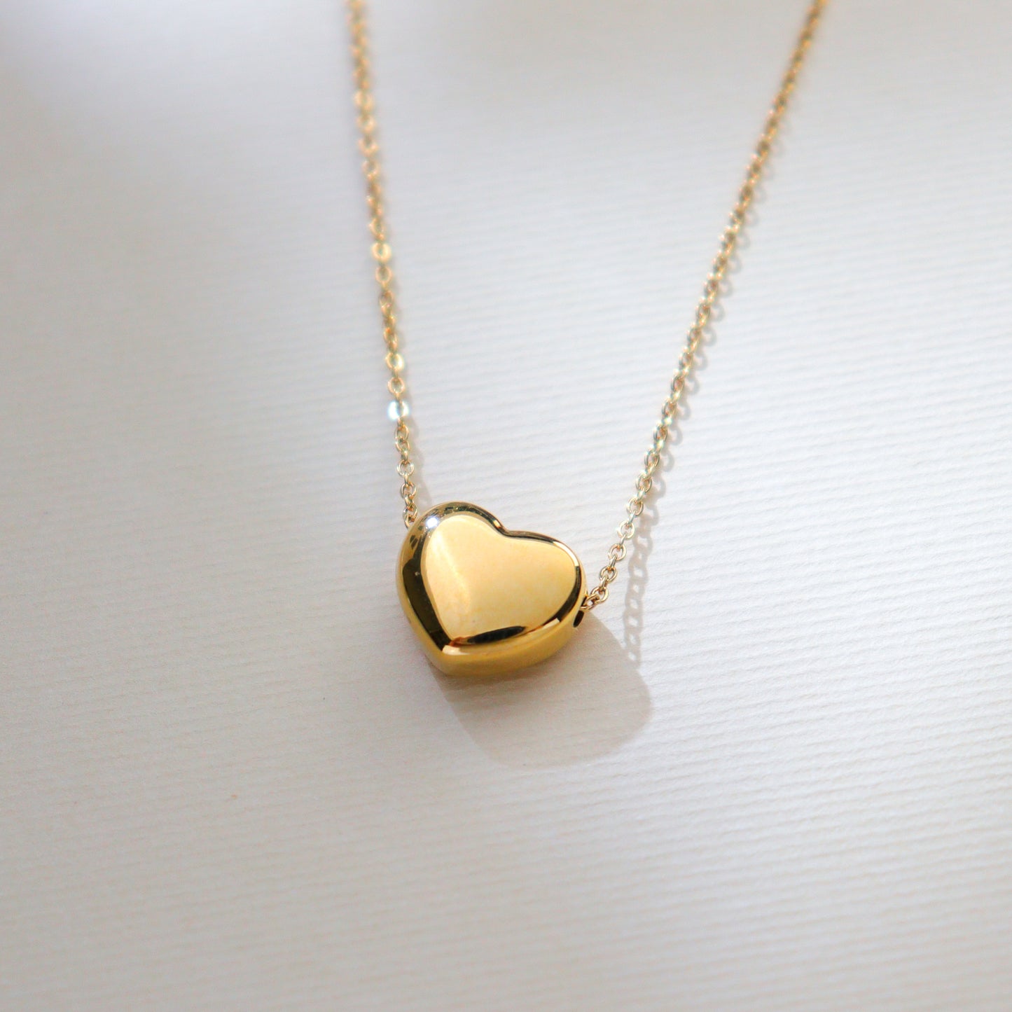 Stole My Heart Gold Titanium Necklace