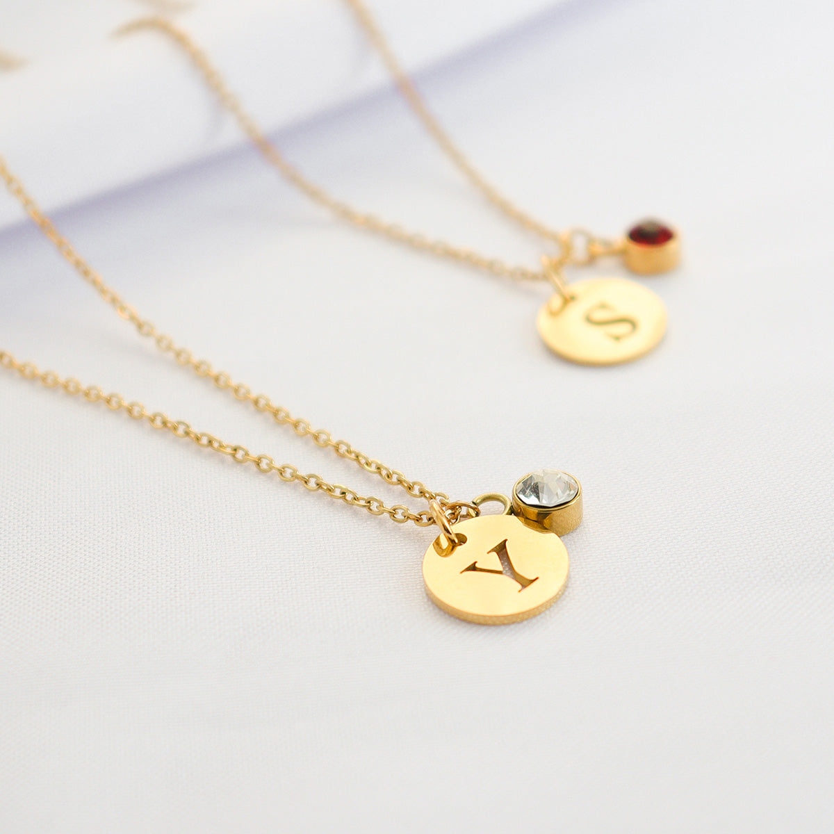 Personalized Initial and Birthstone