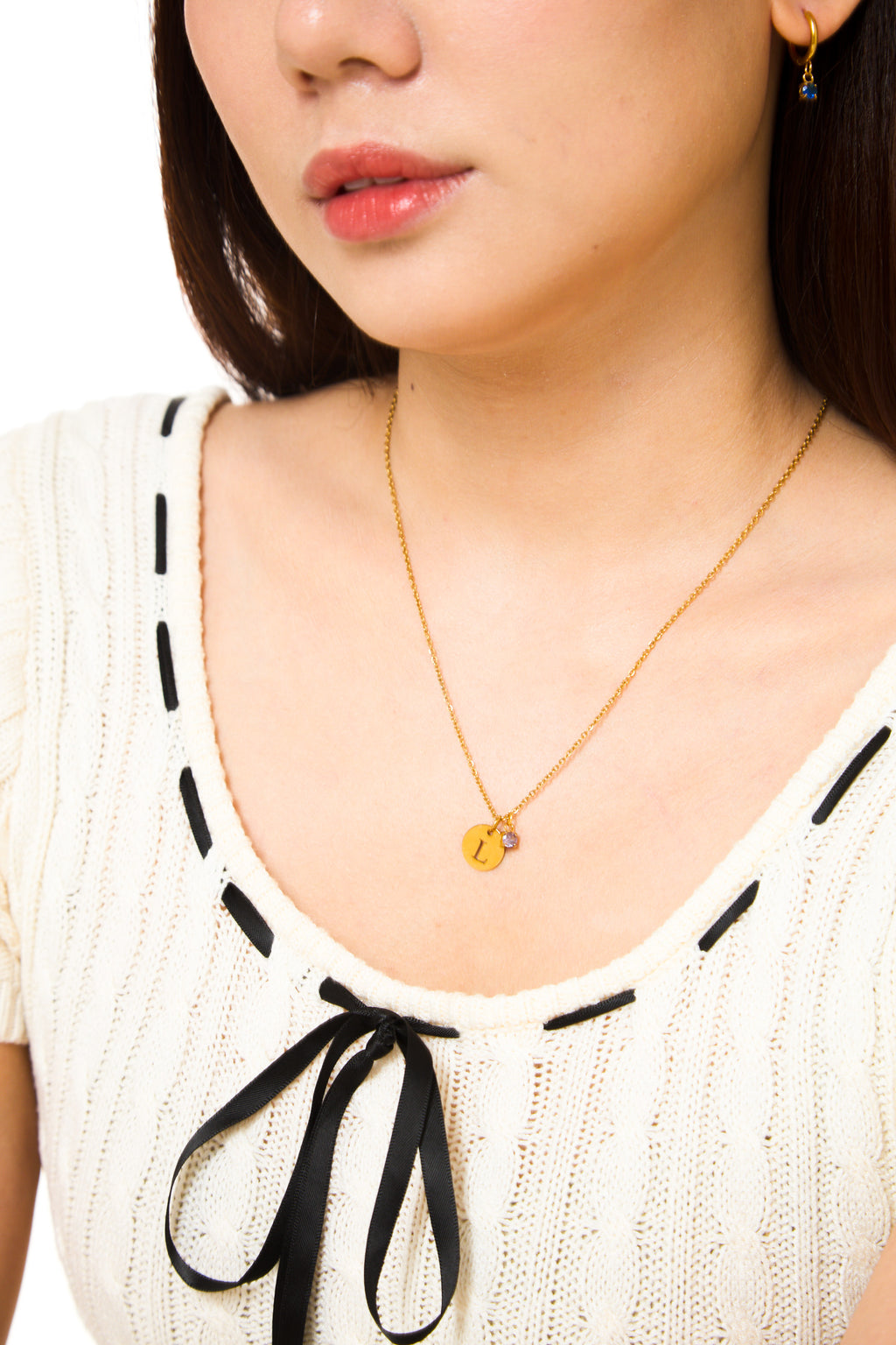 Personalised Birthstone and Initial Necklace