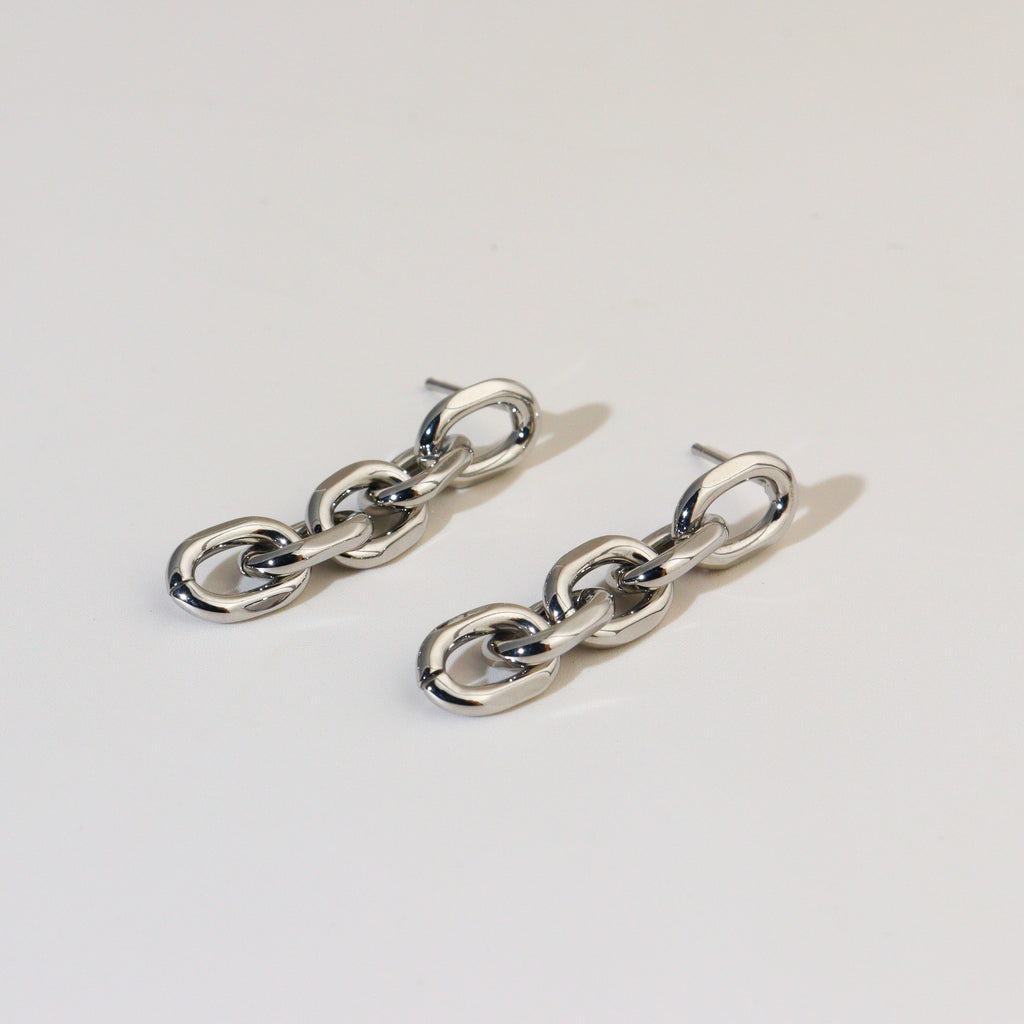 Silver Chain Earrings