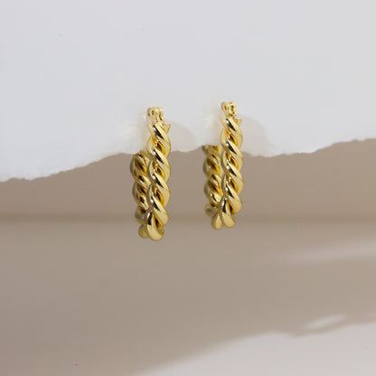 Twisted Braid Hoop Earrings