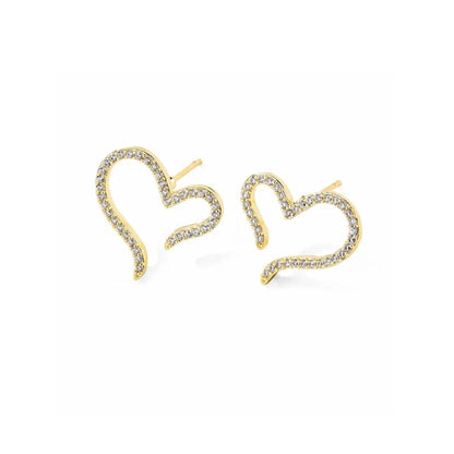 Big Heart Cubic Earrings
