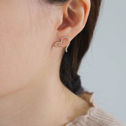 Big Heart Cubic Earrings