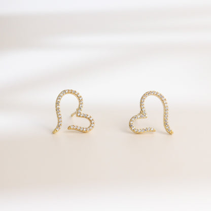 Big Heart Cubic Earrings