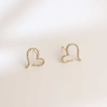 Big Heart Cubic Earrings