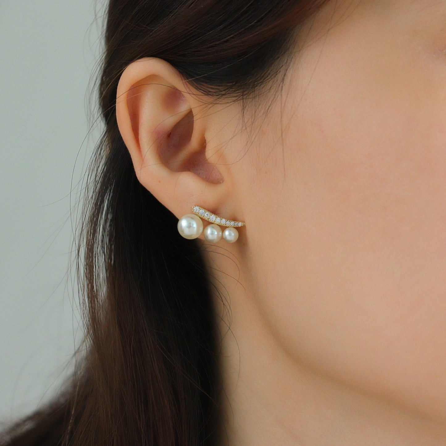 Tri-Pearl Earrings