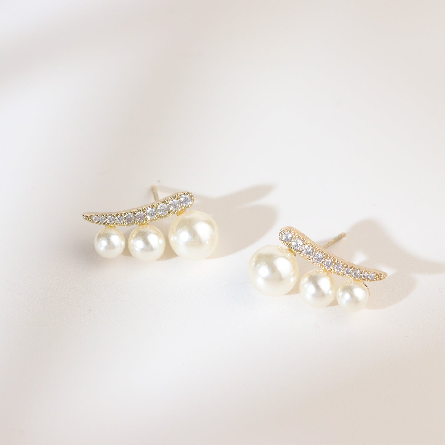 Tri-Pearl Earrings