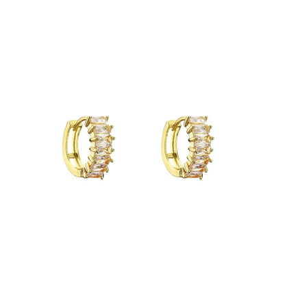 Ella Cubic Huggies Earrings