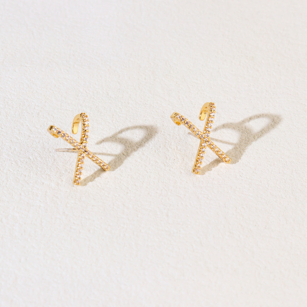 Petite Flash Anchor Earrings