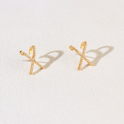 Petite Flash Anchor Earrings