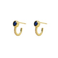 Blue Gem Twist Earrings