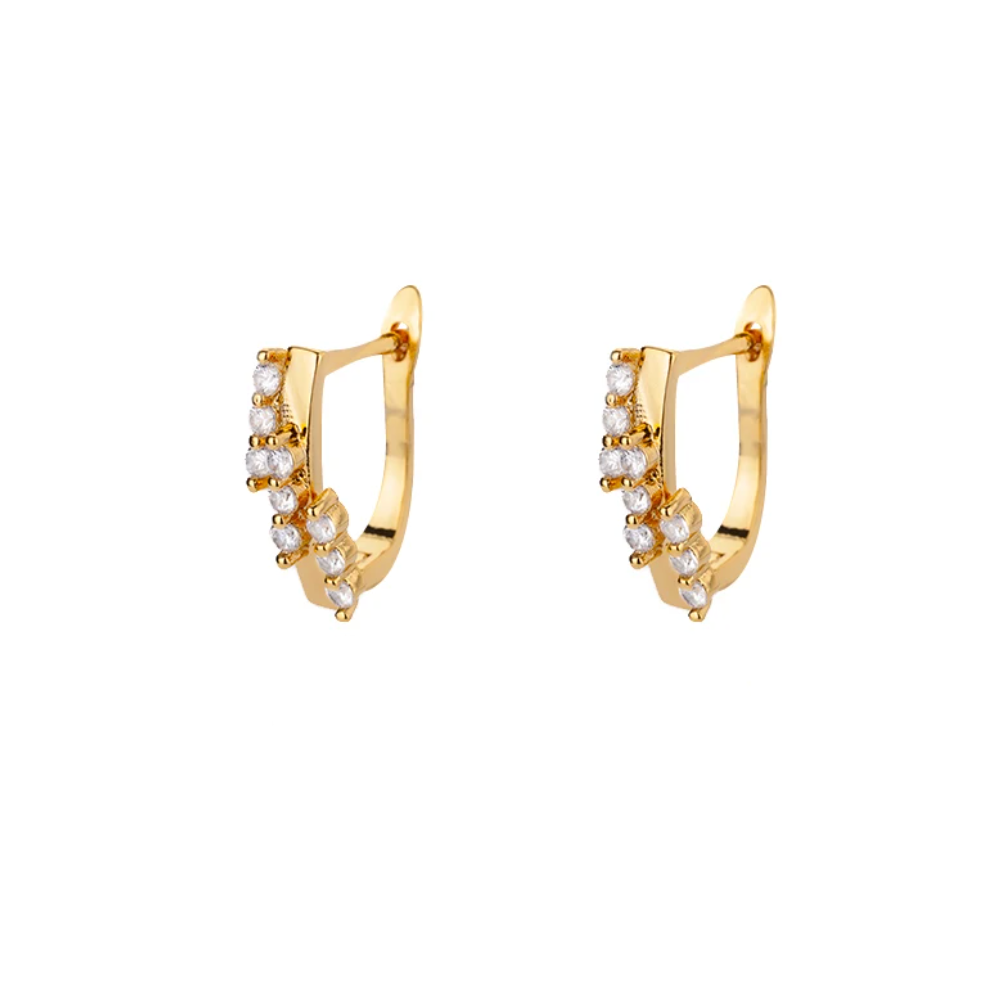 Calanthe Cubic Huggie Earrings