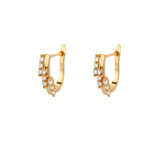 Calanthe Cubic Huggie Earrings