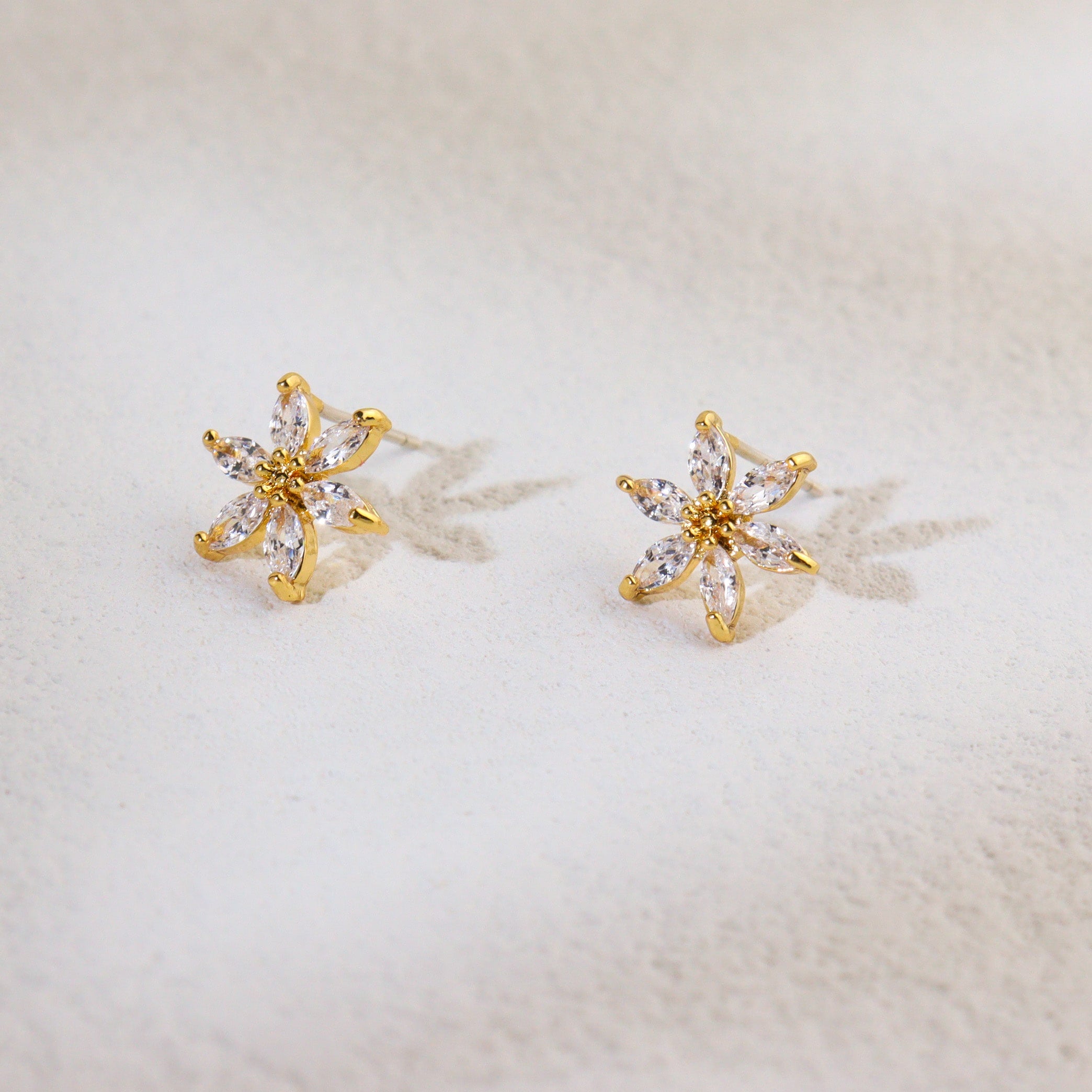 White Slender Earrings