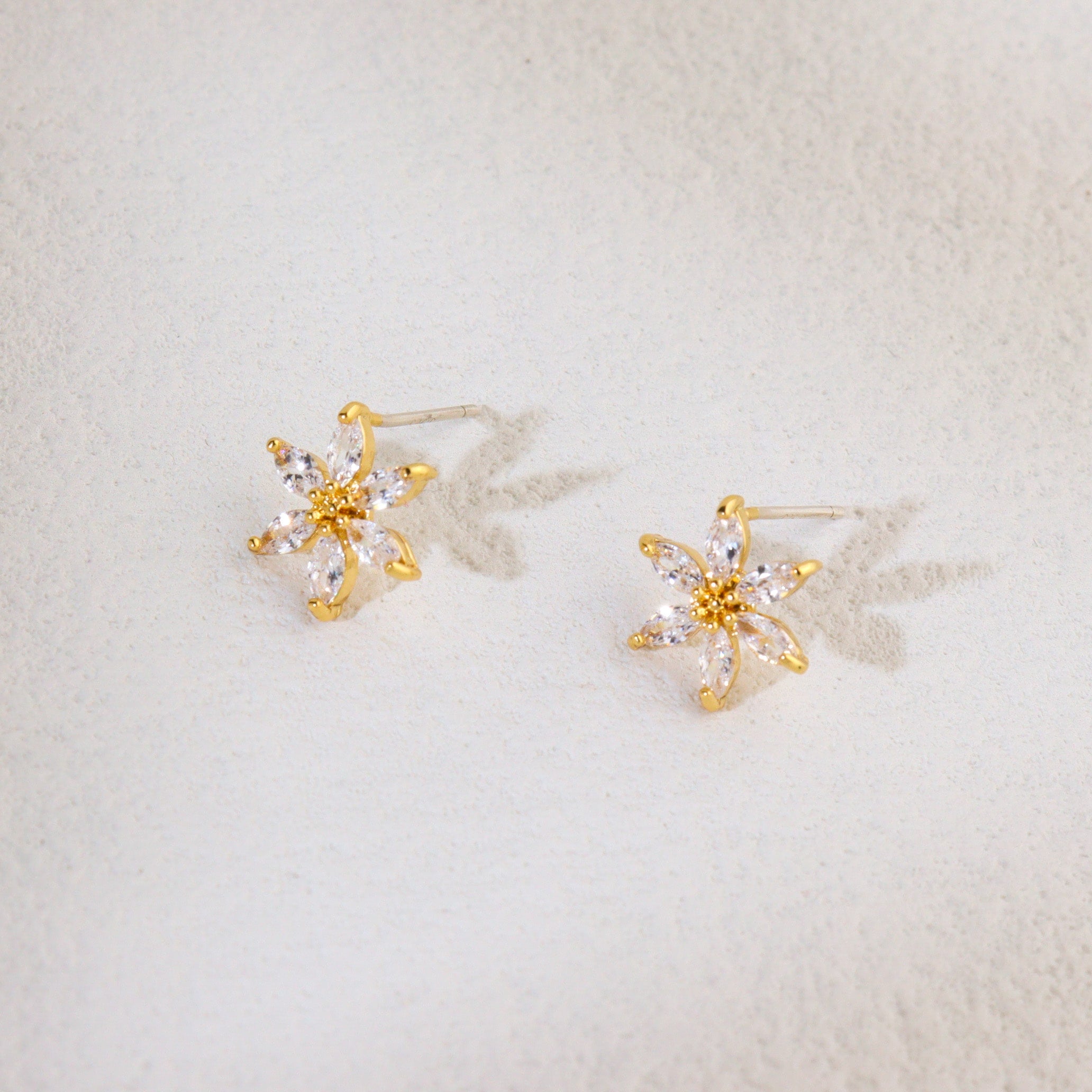 White Slender Earrings