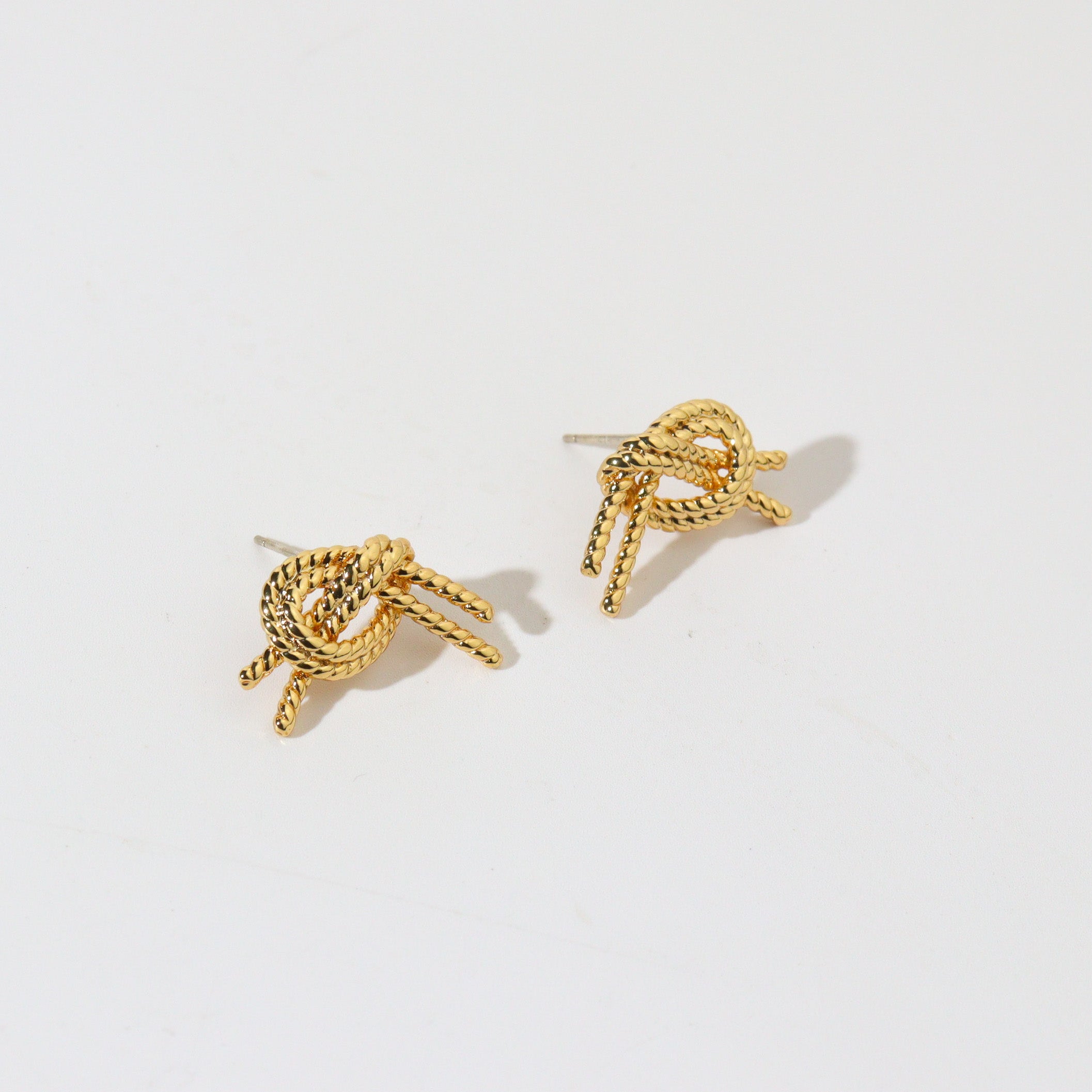 Sailor's Knot Gold Earrings