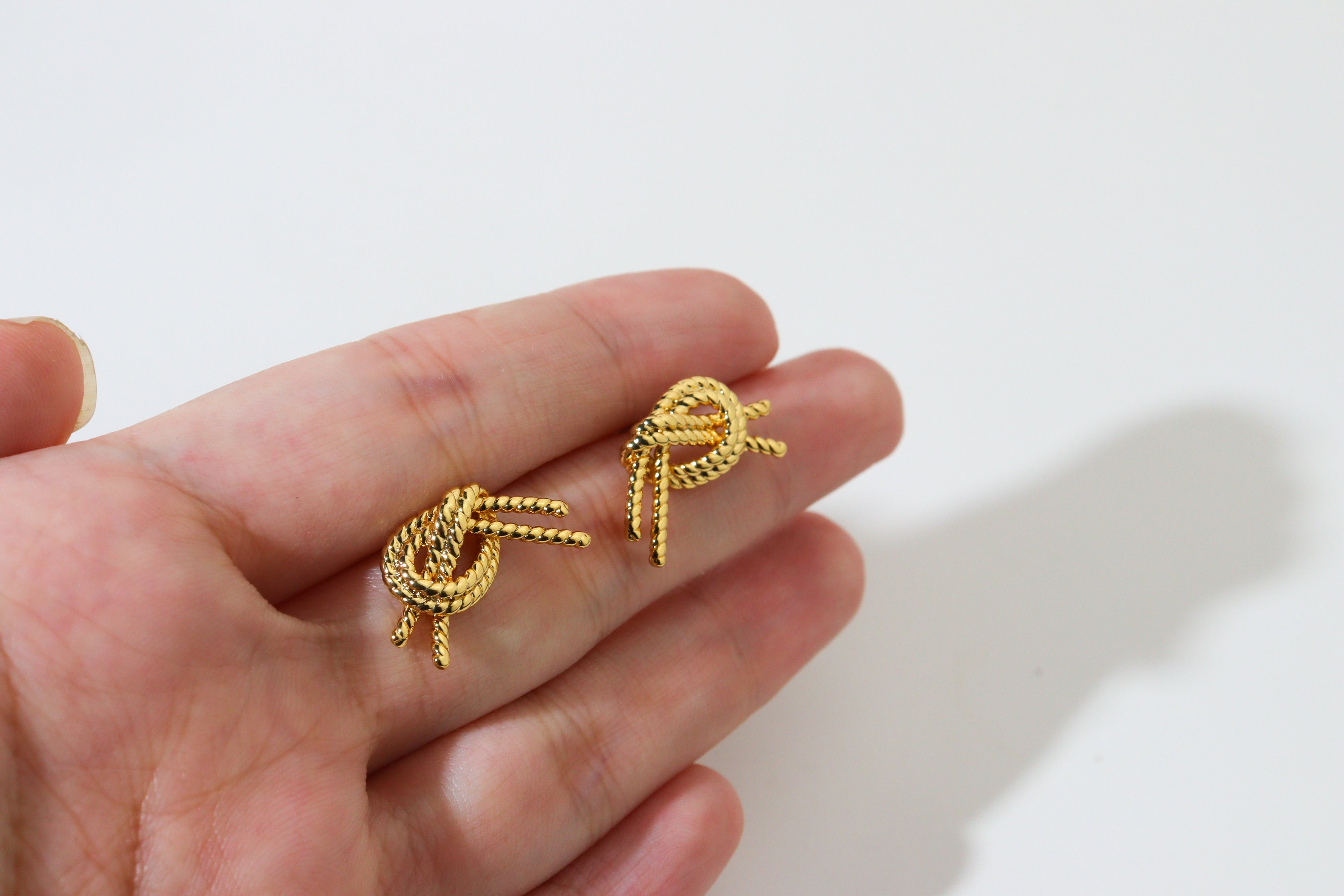 Sailor's Knot Gold Earrings