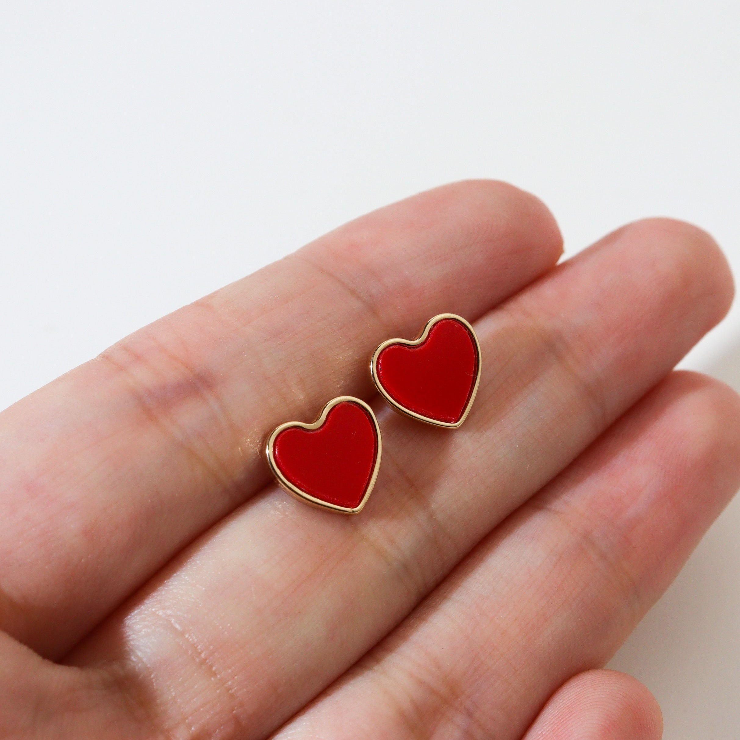 Little Red Stud Earrings