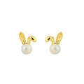 Bunny Pearl Stud Earrings