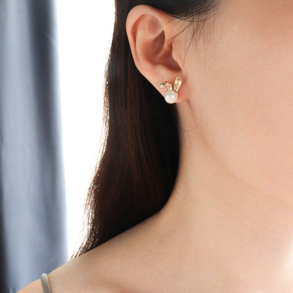Bunny Pearl Stud Earrings