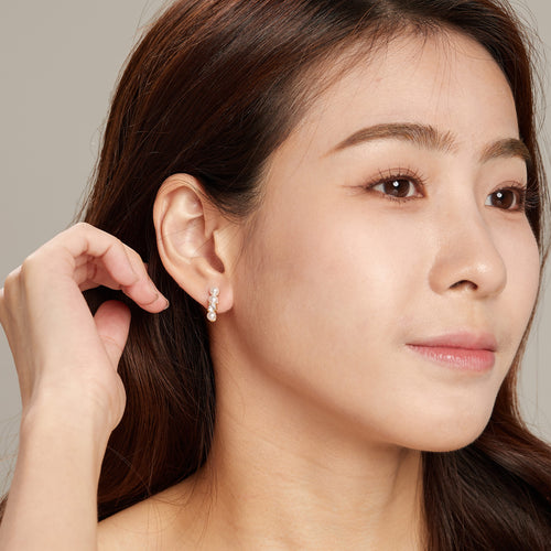 Bar of Pearls Clip On Earrings