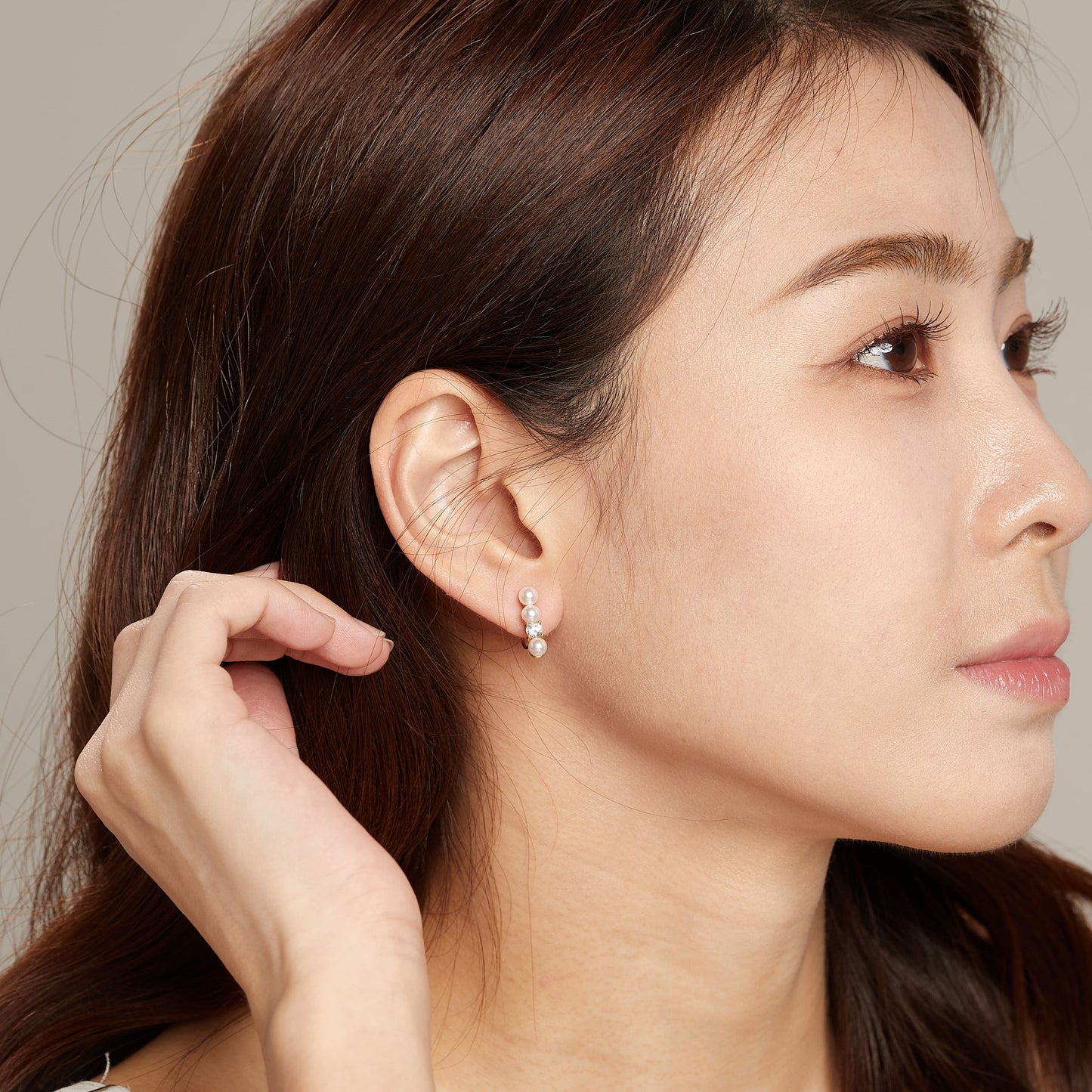 Bar of Pearls Clip On Earrings