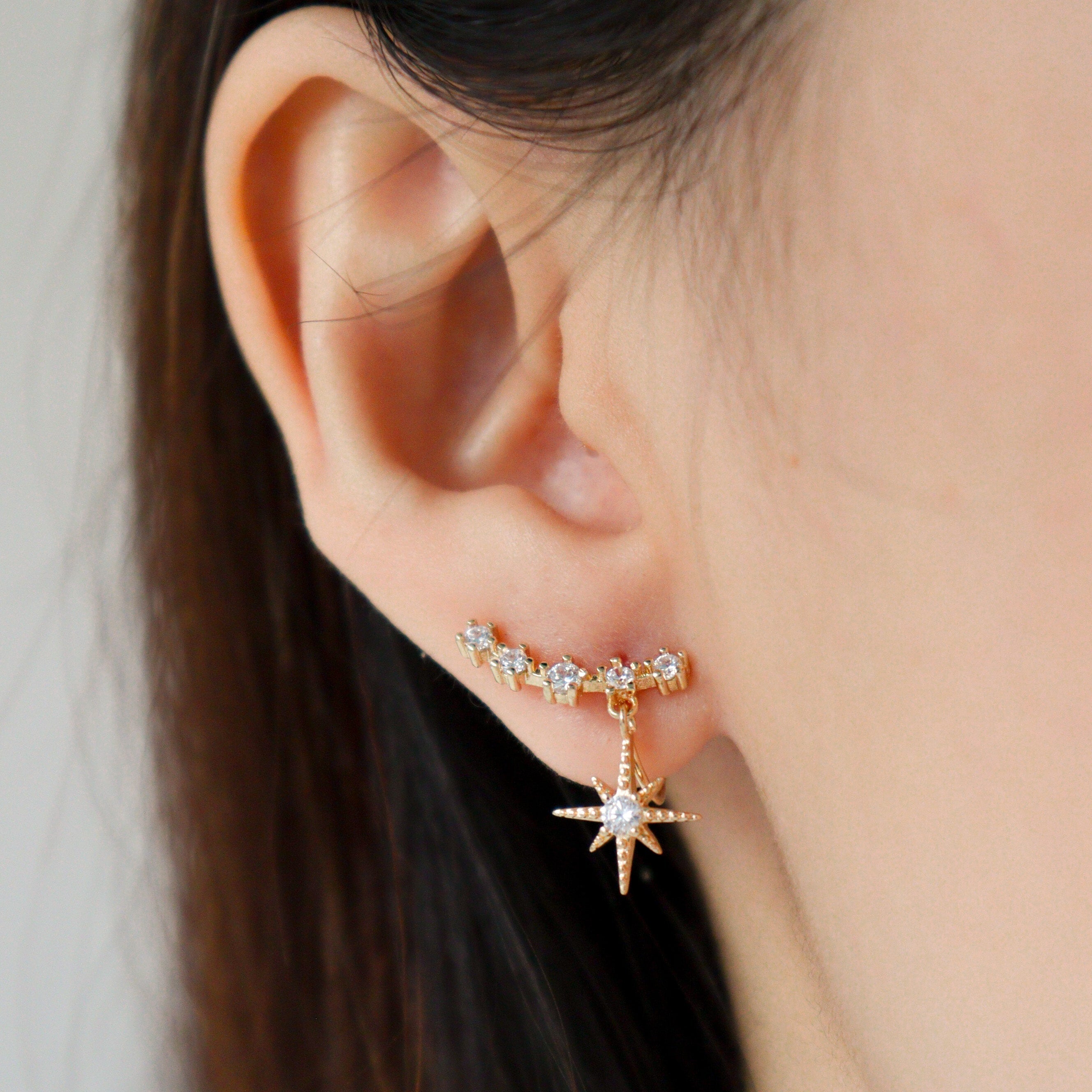 Ursa Minor Clip On Earrings