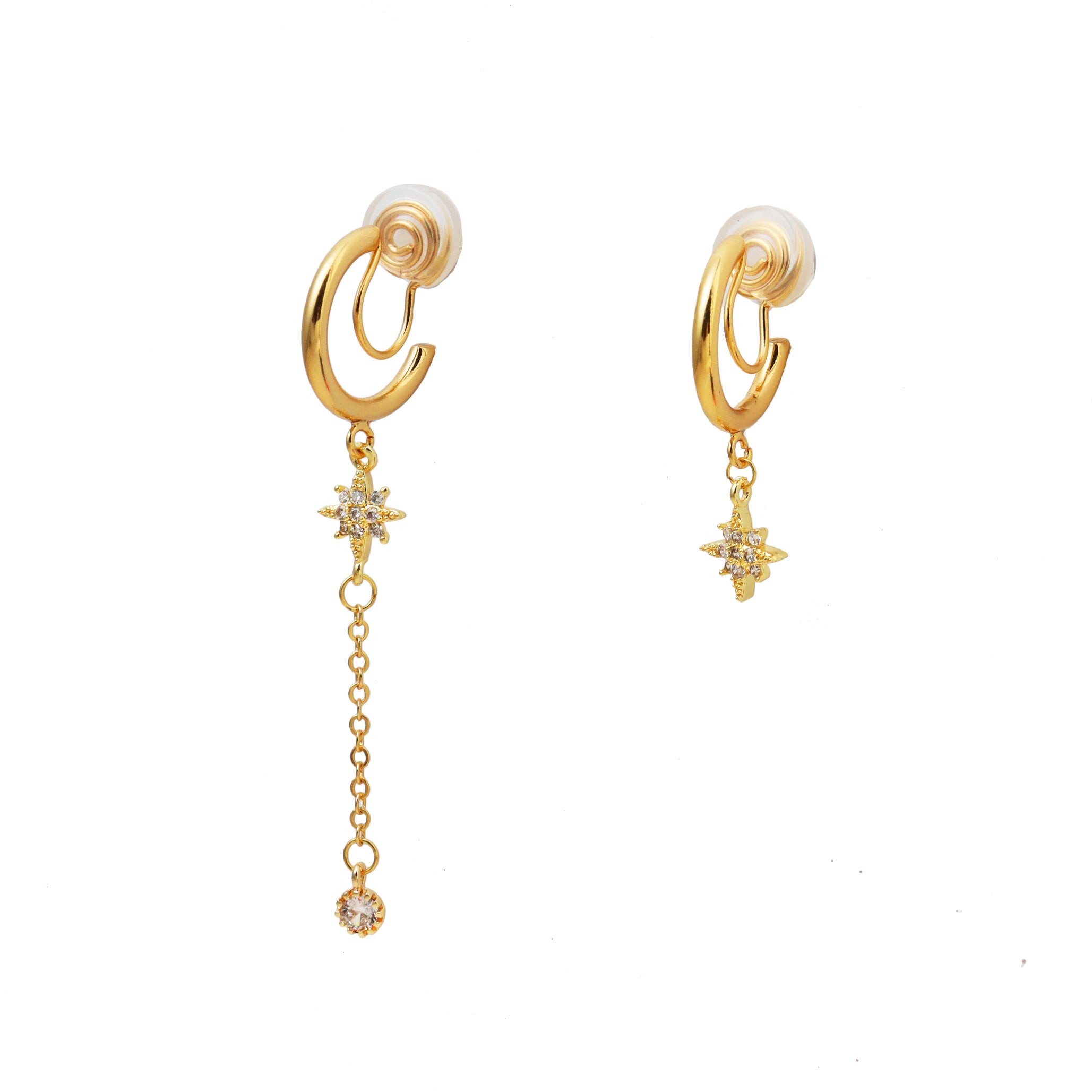 Gabriel Star Clip On Earrings